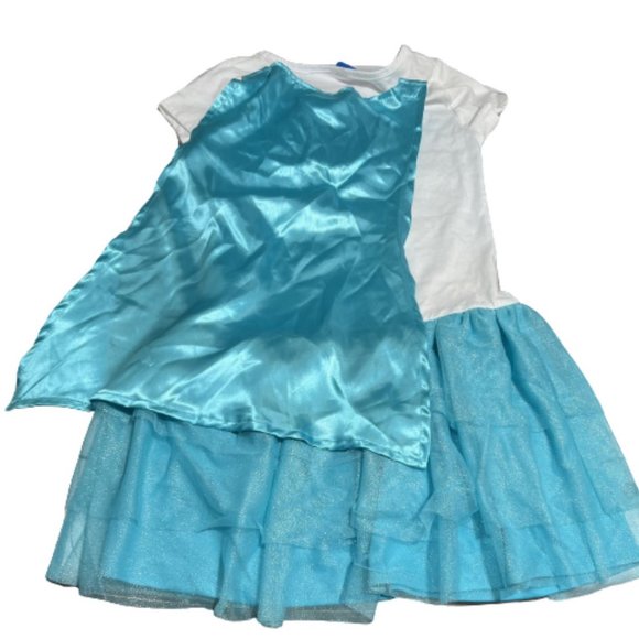 Disney Frozen Glitter Mesh Dress W/Cape - Picture 2 of 2
